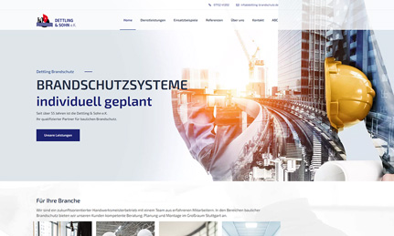 Dettling Brandschutz Webdesign