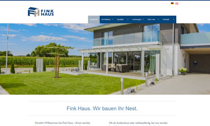 Fink Haus Webdesign