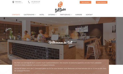 Goll Gastronomie Webdesign