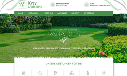 Krey Gartenbau Webdesign