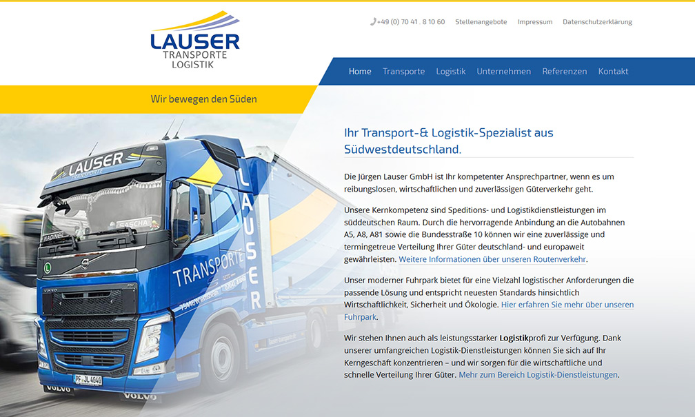 Lauser Transporte Website