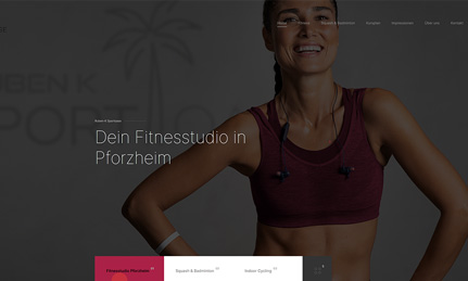 Sportoase Pforzheim Webdesign